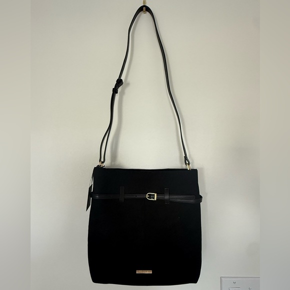House of Harlow 1960 Black Crossbody Bag with Gold Accents - Picture 1 of 9